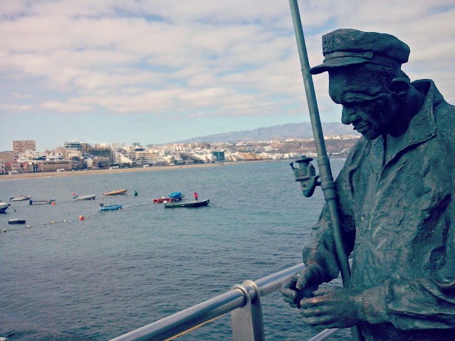 El pescador, la Puntilla en Las Palmas de Gran Canaria. 